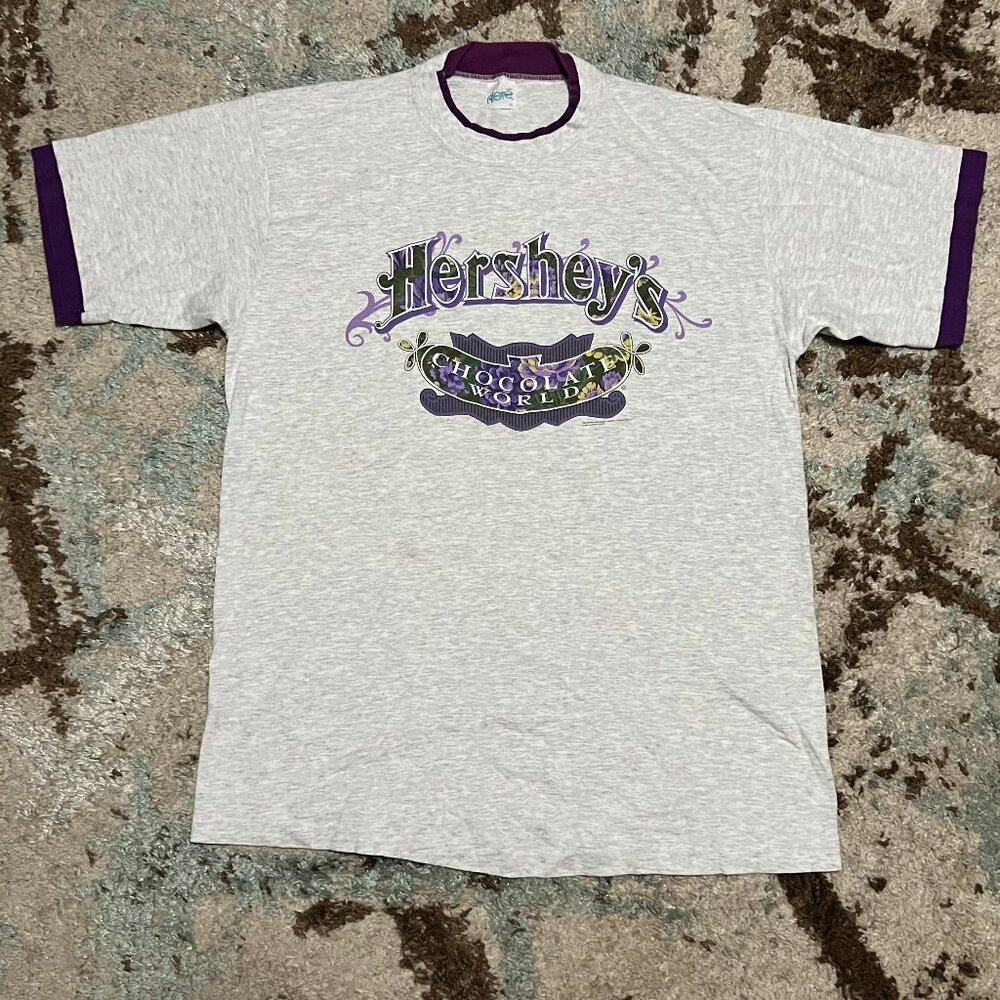 Vintage Hersheys Chocolate World Shirt Size XL Alore 1993 Hershey Park PA